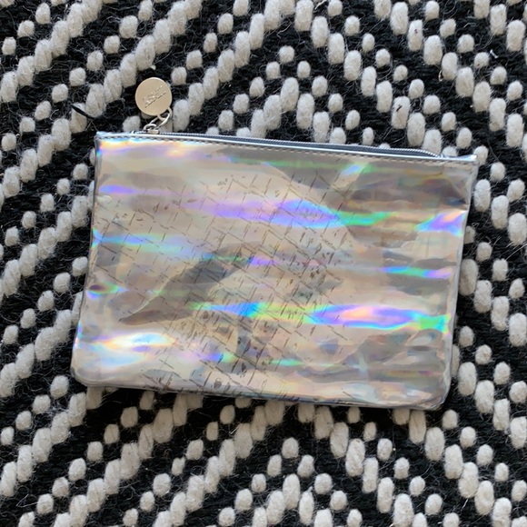 Silver Holographic Pouch with Zipper - Picture 1 of 4